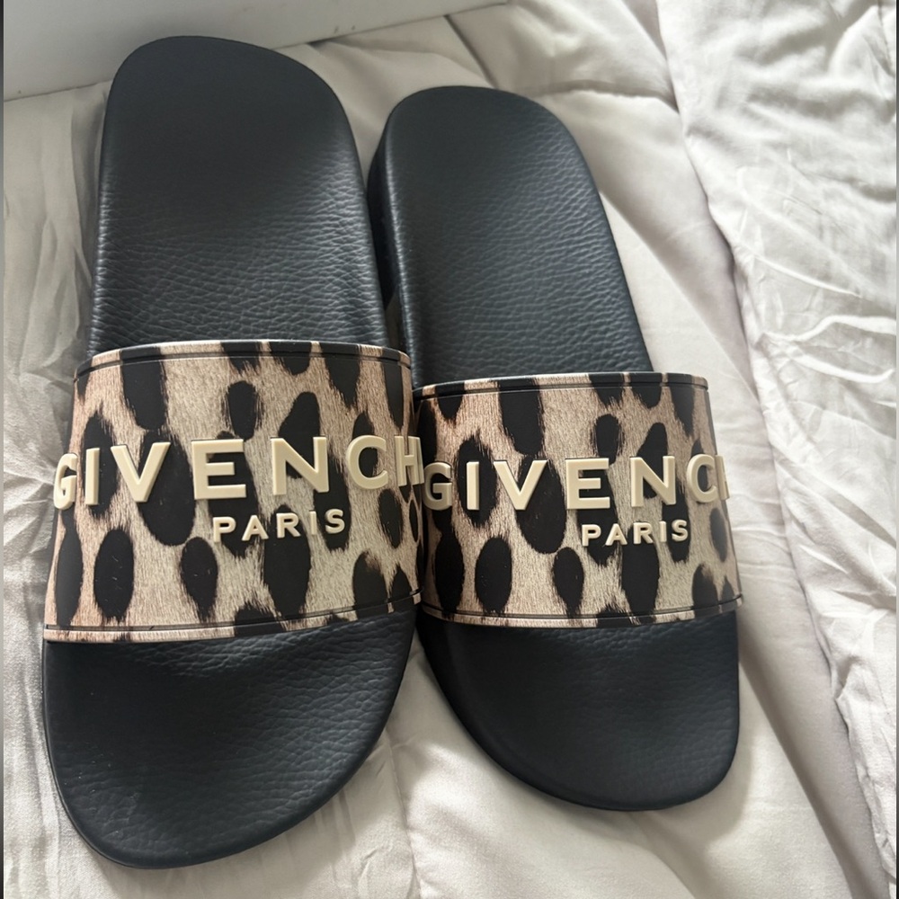 Givenchy Animal Print Pool Slides